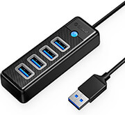 ORICO PW4U-U3-015-BK-EP HUB ADAPTER USB TO 4X USB 3.0 5 GBPS 0.15M BLACK