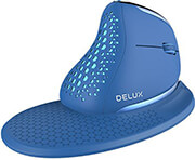 DELUX DELUX M618XSD WIRELESS ERGONOMIC MOUSE BT+2.4G RGB BLUE