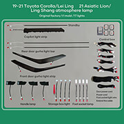 DIGITAL IQ DIGITAL IQ AMBIENT LIGHT TOYOTA COROLLA MOD. 2019-2021, 17 LIGHTS