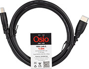 OSIO OSK-1480 ΚΑΛΩΔΙΟ HDMI ULTRA HIGH SPEED 2.1 4K/8K 48 GBPS ΜΕ ETHERNET ΑΡΣΕΝΙΚΟ ΣΕ ΑΡΣΕΝΙΚΟ 1.5M