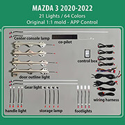 DIGITAL IQ DIQ AMBIENT MAZDA 3 MOD.2020-2022 (DIGITAL IQ AMBIENT LIGHT MAZDA 3 MOD. 2020-2022, 21 LIGHTS)