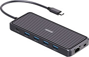 4SMARTS 4SMARTS SMART DOCK 11-IN-1 PD 100W 4X USB 3.2 G-BIT LAN RJ45 HDMI 4K 2X DISPLAY PORT