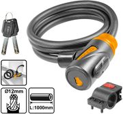ΚΛΕΙΔΑΡΙΑ ΣΥΡΜΑΤΟΣΧΟΙΝΟ ΠΟΔΗΛΑΤΟΥ ΜΕ ΚΛΕΙΔΙ 12MM X 100CM INGCO DBK11210