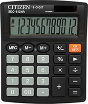 CITIZEN CALCULATOR OFFICE SDC-812NR 12-DIGIT 127X105MM BLACK