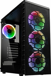 KOLINK CASE KOLINK OBSERVATORY LITE MESH RGB MIDI TOWER - TEMPERED GLASS - BLACK