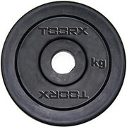 TOORX ΜΑΥΡΟΣ ΠΛΑΣΤΙΚΟΣ ΔΙΣΚΟΣ 1 KG ΓΙΑ ΜΠΑΡΕΣ 25MM TOORX 10-432-090
