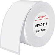 THERMAL LABELS NIIMBOT STICKERS 25X60 MM, 110 PCS (WHITE)