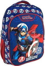 MUST ΣΧΟΛΙΚΗ ΤΣΑΝΤΑ ΠΛΑΤΗς ΔΗΜΟΤΙΚΟΥ AVENGERS CAPTAIN AMERICA MUST 3 ΘΗΚΕς