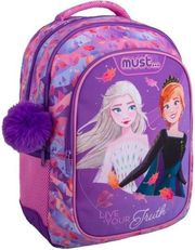 MUST ΣΧΟΛΙΚΗ ΤΣΑΝΤΑ ΠΛΑΤΗΣ ΔΗΜΟΤΙΚΟΥ DISNEY FROZEN LIVE YOUR TRUTH MUST 3 ΘΗΚΕΣ