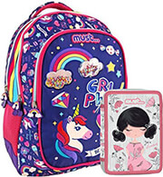 MUST ΣΧΟΛΙΚΉ ΤΣΑΝΤΑ ΠΛΑΤΗΣ ΔΗΜΟΤΙΚΟΥ MUST BE POSITIVE + ΚΑΣΕΤΙΝΑ ΔΙΠΛΗ ΓΕΜΑΤΗ