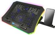 ESPERANZA EGC109 RGB ILLUMINATED NOTEBOOK COOLING PAD WITH MOBILE PHONE STAND GALERNE