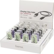 HAMA HAMA CHARGING/DATA CABLE USB-A - LIGHTNING 0.75 M 28 PCS IN DISPLAY