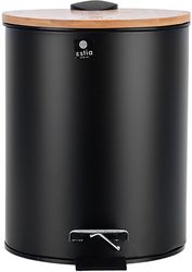 ESTIA ESTIA ΧΑΡΤΟΔΟΧΕΙΟ ΜΠΑΝΙΟΥ BAMBOO ESSENTIALS SOFT CLOSE 5LT ΜΑΥΡΟ 02-12748