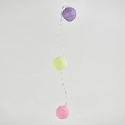 EUROLAMP 10 ΘΕΡΜΑ ΛΕΥΚΑ LED 5MM ΚΙΤΡΙΝΕΣ ΡΟΖ ΜΩΒ ΜΠΑΛΕΣ 2XAA TIMER ΔΙΑΦΑΝΟ ΚΑΛ.30CM IP20 600-03051