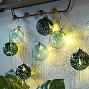 EUROLAMP 10 ΘΕΡΜΑ ΛΕΥΚΑ LED 5MM ΠΡΑΣΙΝΕΣ GLASS ΜΠΑΛΕΣ 6CM 45V Σ ΔΙΑΦΑΝΟ ΚΑΛ. 3M IP44 600-11249