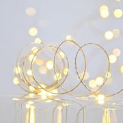 EUROLAMP 200 ΘΕΡΜΑ ΛΕΥΚΑ MINI LED 45V ΣΤΑΘΕΡΟ ΑΣΗΜΙ ΧΑΛΚΙΝΟ ΚΑΛ. 5M ΙΡ44 600-07381