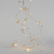 20 ΘΕΡΜΑ ΛΕΥΚΑ MINI LED ΛΟΥΛΟΥΔΙΑ &amp; ΠΕΡΛΕΣ 2XAA TIMER ΑΣΗΜΙ ΧΑΛΚΙΝΟ ΚΑΛ. 50CM IP20 600-11479