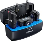BOYA BOYA BOYAMIC WIRELESS HD LAVALIER MICROPHONE IPHONE ANDROID SMARTPHONE USB-C CAMERA 200M RANGE 10H