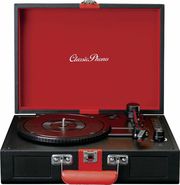 LENCO LENCO CLASSIC PHONO TT-110BKRD ΠΙΚΑΠ ΜΕ BLUETOOTH ΕΝΣΩΜΑΤΩΜΕΝΑ ΗΧΕΙΑ 4W ΚΑΙ ΒΑΛΙΤΣΑ ΜΕΤΑΦΟΡΑΣ