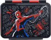 STOR STOR: MARVEL: SPIDERMAN BLACK BOARD - STAINLESS STEEL CLAMP RECTANGULAR SANDWICH BOX (1100ML)