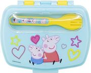 STOR STOR: PEPPA PIG CORE 2022 - FUNNY SANDWICH BOX WITH CUTLERY (13909)