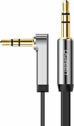 UGREEN 3.5MM TO 3.5MM AUDIO CABLE AV119 ANGLED 0.5M BLACK