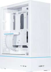 LIAN LI LIAN LI SUP01 WHITE - 45LT MINIMAL FOOTPRINT CASE FOR VERTICAL GPU ARGB STRIPS W. 3X 120MM FANS