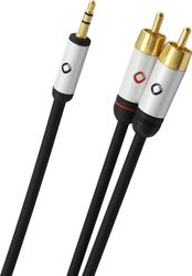 OEHLBACH OEHLBACH CABLE 3.5MM MALE - 2X RCA MALE ΜΑΥΡΟ 1.5M