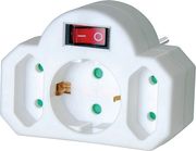 BRENNENSTUHL BRENNENSTUHL ΑΝΤΑΠΤΟΡΑΣ ΜΕ 2 ΑΠΛΕΣ ΚΑΙ 1 ΣΟΥΚΟ ΠΡΙΖΑ ΚΑΙ ΔΙΑΚΟΠΤΗ ON/OFF 1508100