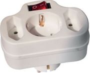 TELCO TELCO ΑΝΤΑΠΤΟΡΑΣ ΜΕ 2 ΑΠΛΕΣ ΚΑΙ 1 ΣΟΥΚΟ ΠΡΙΖΑ ΜΕ ΔΙΑΚΟΠΤΗ ΛΕΥΚΟΣ KF-ZB-01/01-2K