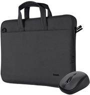 TRUST BOLOGNA BAG AND MOUSE SET BLACK