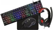 LAMTECH LAMTECH 4 IN 1 RGB GAMING COMBO SET (KEYBOARD-MOUSE-HEADSET-MOUSEPAD) MERCURY LGP021806