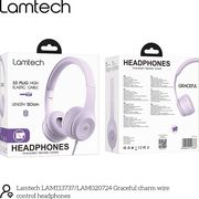 LAMTECH LAMTECH EXTRA BASS STEREO HEADPHONES WITH MIC PURPLE LAM113737