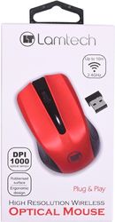 LAMTECH 2,4G WIRELESS MOUSE RED LAM021257