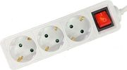 LAMTECH POWER STRIP WITH SWITCH 3 OUTLETS WHITE 3M LAM113287