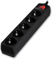 LAMTECH POWER STRIP WITH SWITCH 5 OUTLETS BLACK 1.5M LAM023749