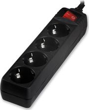LAMTECH POWER STRIP WITH SWITCH 4 OUTLETS BLACK 1.5M LAM023725