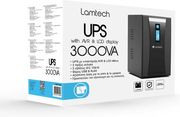 LAMTECH LAMTECH UPS WITH AVR AND LCD DISPLAY 3000VA, 4X12V/9AH, 3XSCHUKO, 3XIEC, USB &amp; RJ45 PORT LAM113546