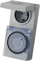 TELCO TELCO ΗΜΕΡΗΣΙΟΣ ΜΗΧΑΝΙΚΟΣ ΧΡΟΝΟΔΙΑΚΟΠΤΗΣ ΕΞΩΤΕΡΙΚΟΥ ΧΩΡΟΥ IP44 ΓΚΡΙ TS-MD4-D 150092