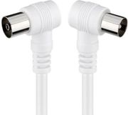 TNB ΚΑΛΩΔΙΟ ΚΕΡΑΙΑΣ COAXIAL MALE/COAXIAL FEMALE 2M ΓΩΝΙΑΚΟ COAXMF2 ΛΕΥΚΟ 050092