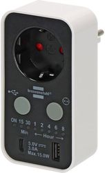 BRENNENSTUHL ΧΡΟΝΟΔΙΑΚΟΠΤΗΣ ΨΗΦΙΑΚΟΣ ΑΝΤΙΣΤΡΟΦΗΣ ΜΕΤΡΗΣΗΣ SUKO USB 1506180