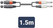 CITRONIC 26J-2XF150 ΚΑΛΩΔΙΟ ΉΧΟΥ 2 X XLR FEMALE - 2 X 6.3MM MONO JACK PLUGS 1.5M (ΤΕΜΑΧΙΟ)