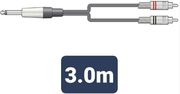 CITRONIC M6J-2R300 ΚΑΛΩΔΙΟ ΉΧΟΥ 6.3MM MONO JACK PLUG - 2 X RCA PLUGS 3M (ΤΕΜΑΧΙΟ)