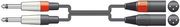 CITRONIC 26J-2XM075 ΚΑΛΩΔΙΟ ΉΧΟΥ 2 X XLR MALE - 2 X 6.3MM MONO JACK 0.75M (ΤΕΜΑΧΙΟ)