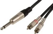 CITRONIC M6J-2R150 ΚΑΛΩΔΙΟ ΉΧΟΥ 6.3MM MONO JACK PLUG - 2 X RCA PLUGS 1,5 M (ΤΕΜΑΧΙΟ)
