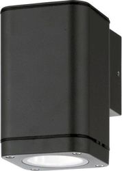 GEYER ΕΠΙΤΟΙΧΟ SPOT 1XGU10 1842A IP54 ΜΑΥΡΟ