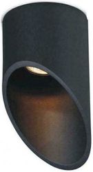 GEYER ΕΠΙΤΟΙΧΟ SPOT ΣΤΡΟΓΓΥΛΟ R56 GU10 ΜΑΥΡΟ