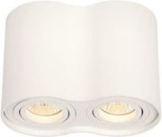 GEYER ΕΠΙΤΟΙΧΟ SPOT ΣΤΡΟΓΓΥΛΟ ΔΙΠΛΟ GU10 ΛΕΥΚΟ