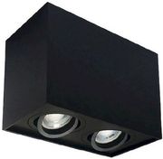 GEYER ΕΠΙΤΟΙΧΟ SPOT ΤΕΤΡΑΓΩΝΟ ΔΙΠΛΟ GU10 ΜΑΥΡΟ