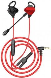 WHITE SHARK WHITE SHARK IN-EAR HEADSET + MICROPHONE EAGLE BLACK/RED GE-536